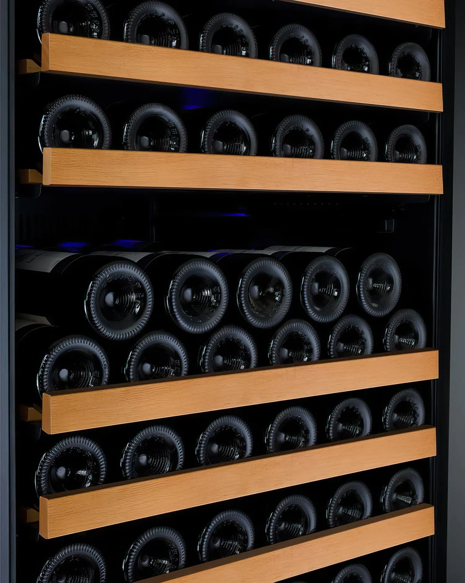 24" Wide FlexCount II Tru-Vino 177 Bottle Single Zone Black Right Hinge Wine Refrigerator