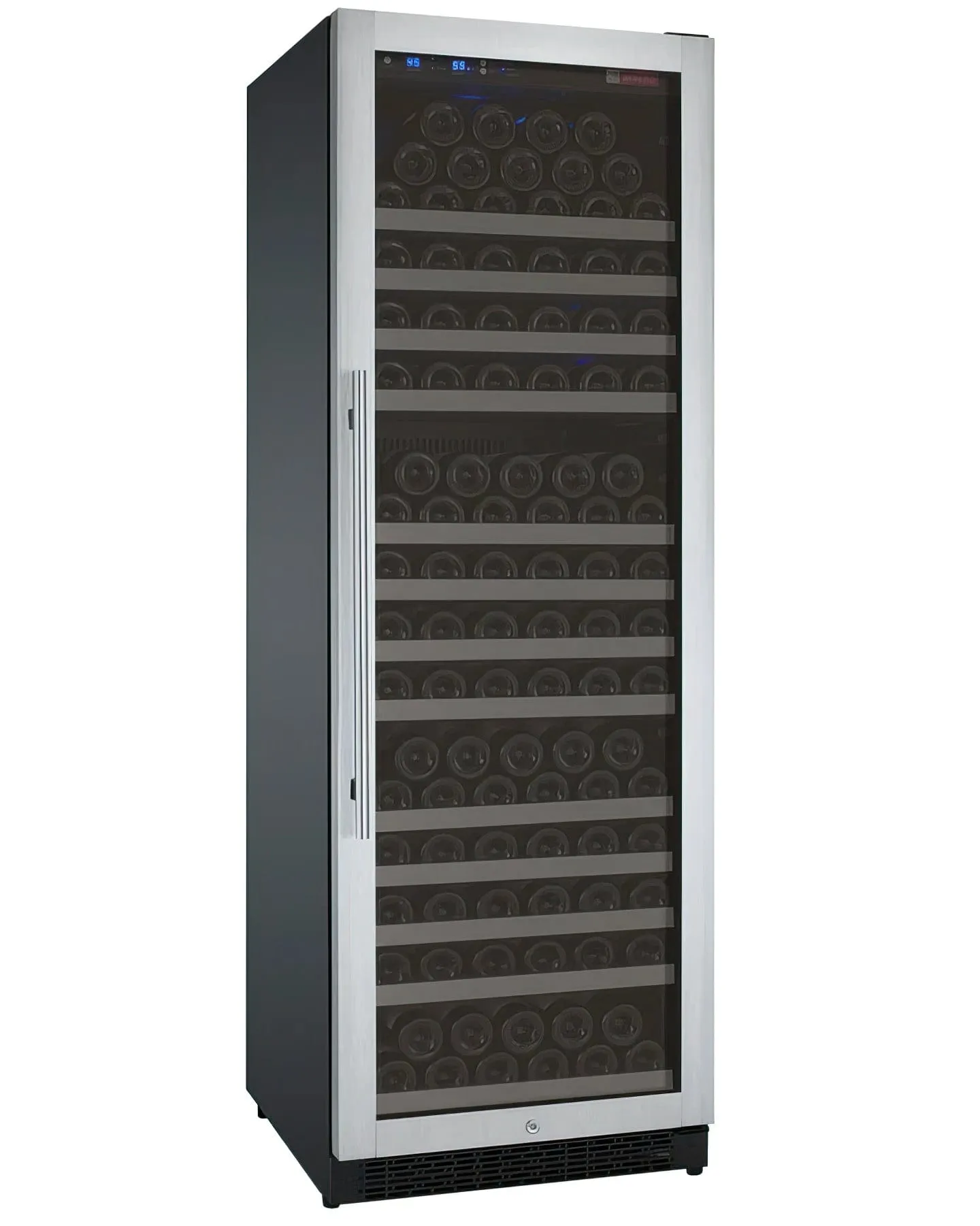 24" Wide FlexCount II Tru-Vino 177 Bottle Single Zone Stainless Steel Right Hinge Wine Refrigerator