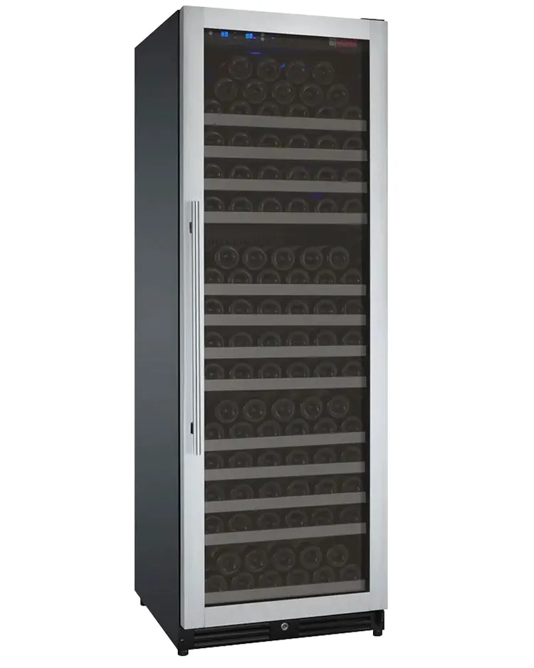 24" Wide FlexCount II Tru-Vino 177 Bottle Single Zone Stainless Steel Right Hinge Wine Refrigerator