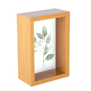 4" x 6" Medium Wood 3D Deep Box Photo Frame - by Nicola Spring