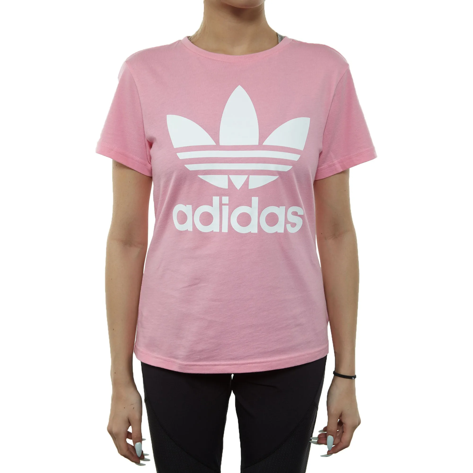 Adidas Trefoil Tee Big Kids Style : Dv2909-Pink