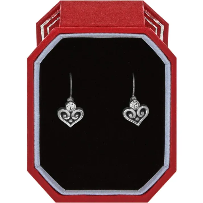 Alcazar Heart Leverback Earrings in Gift Box