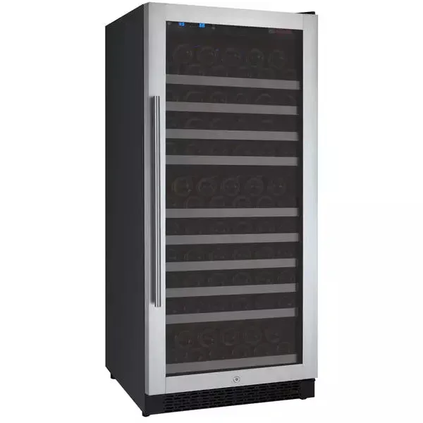 Allavino 24" Wide FlexCount II Tru-Vino 128 Bottle Single Zone Stainless Steel Left Hinge Wine Refrigerator