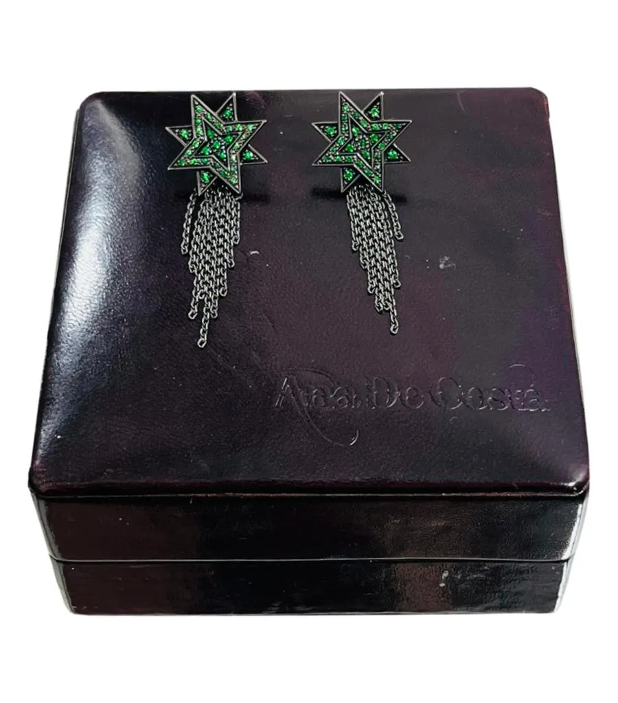 Ana De Costa Shooting Star Earring 18k Gold & Tsavorites