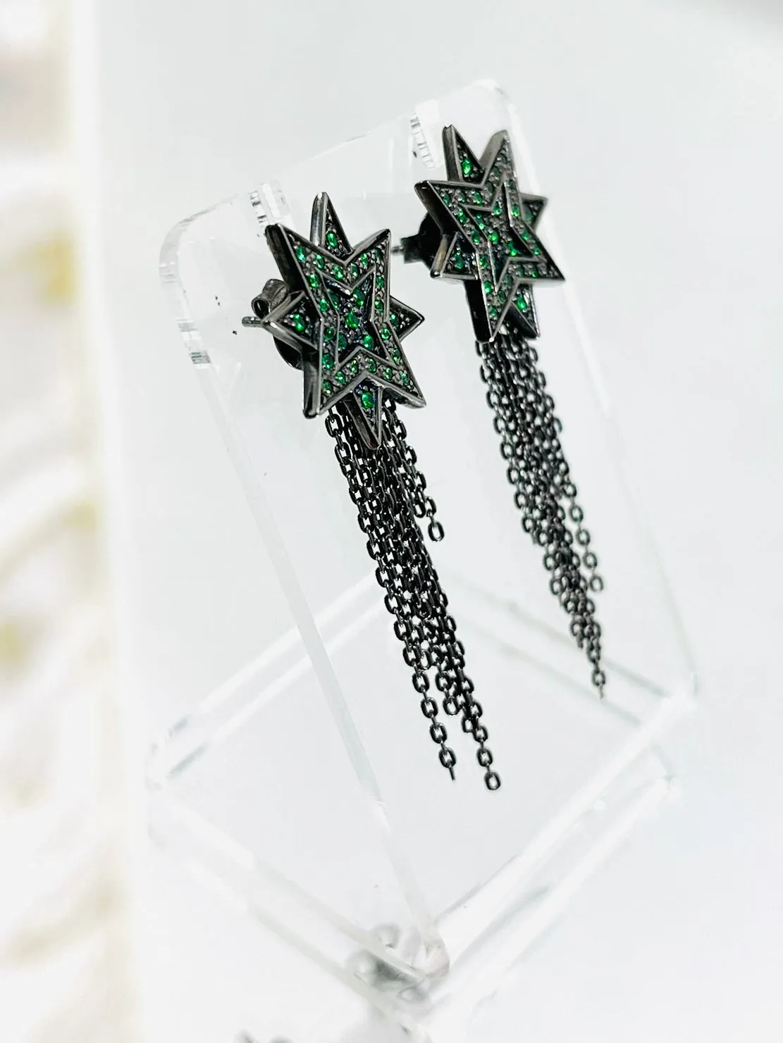 Ana De Costa Shooting Star Earring 18k Gold & Tsavorites