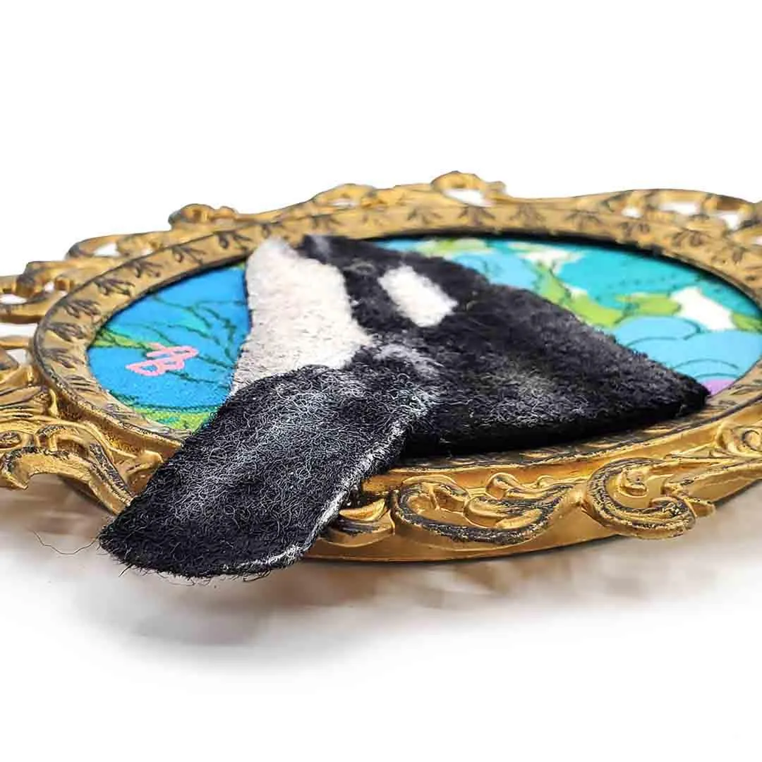 Applique Art - 3.75 x 5.5 - Killer Whale by Alise Giddens of Chubby Bunny