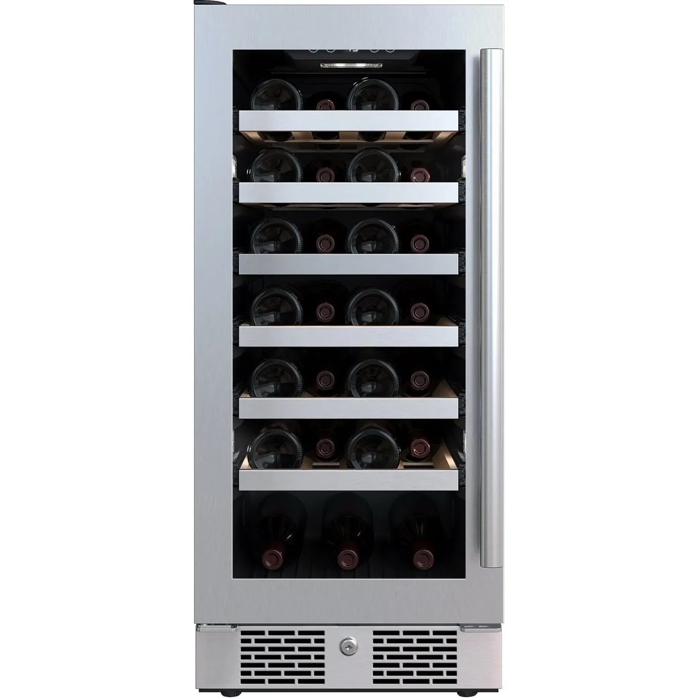 Avallon AWC152SZLH 15" Wide 27 Bottle Capacity Single Zone Wine Cooler in Stainless Steel