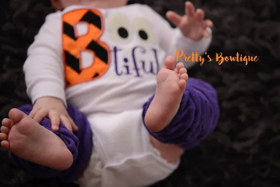 Baby Girl Halloween bodysuit/Shirt -- Bootiful Halloween Outfit -- Baby shower gift -- Halloween girls outfit -- Ghost -- Halloween t shirt