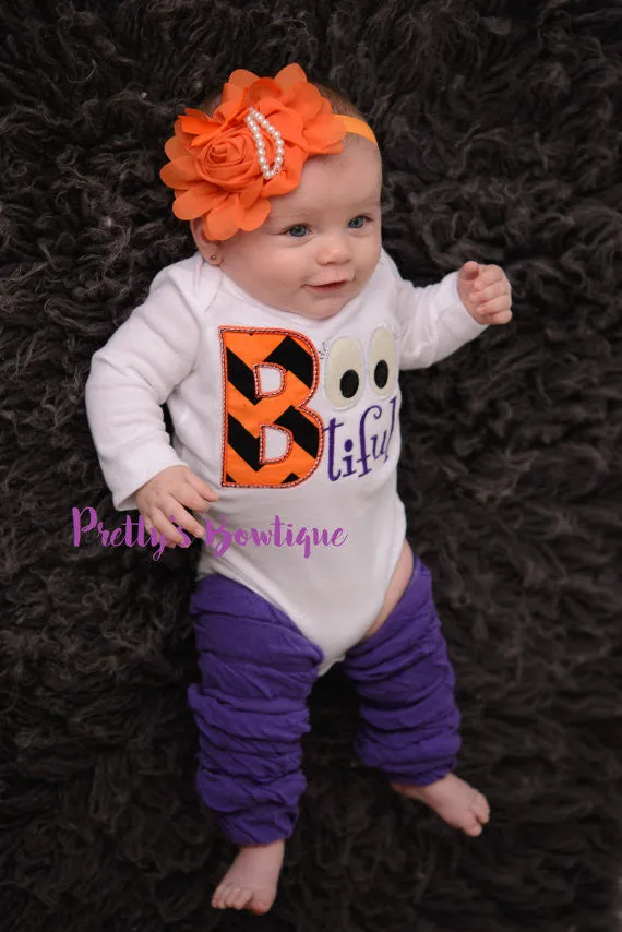 Baby Girl Halloween bodysuit/Shirt -- Bootiful Halloween Outfit -- Baby shower gift -- Halloween girls outfit -- Ghost -- Halloween t shirt