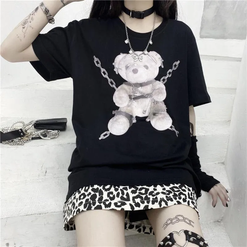 Baddie Chained Bear Tee