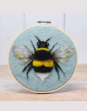 Bee in a Hoop Needle Felting Kit, Crafty Kit Company