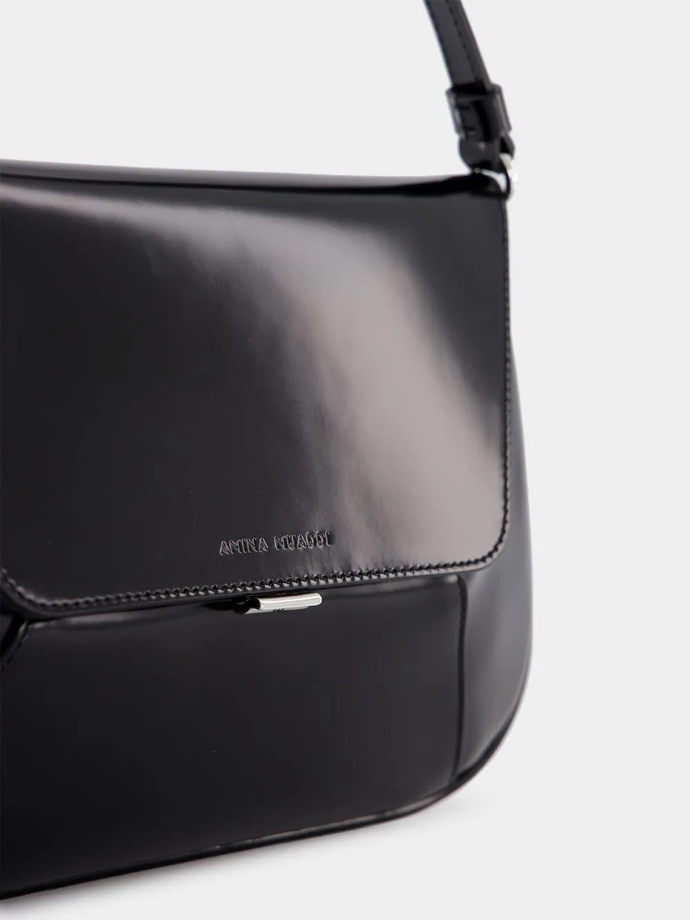 Black Calf Ami Shoulder Bag