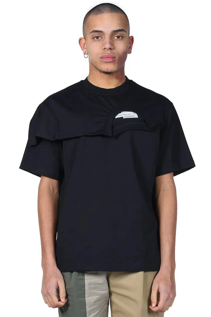 Black Double Crew Neck T-Shirt