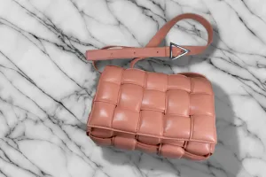 Bottega Veneta Peach Padded Cassette Shoulder Bag