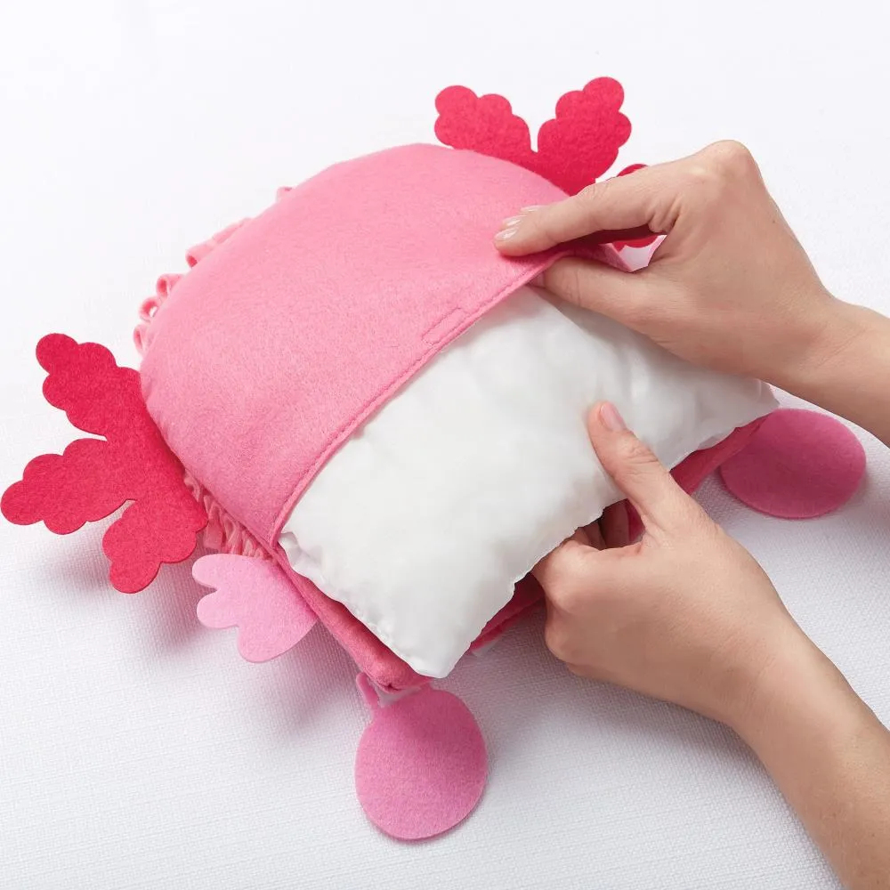 Bright Stripes Magic Scrunch Pillow - Axolotl