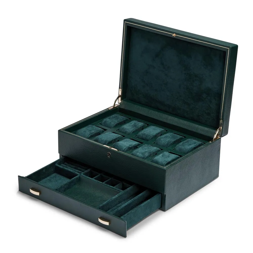 British Racing 10PC Watch Box with Drawer