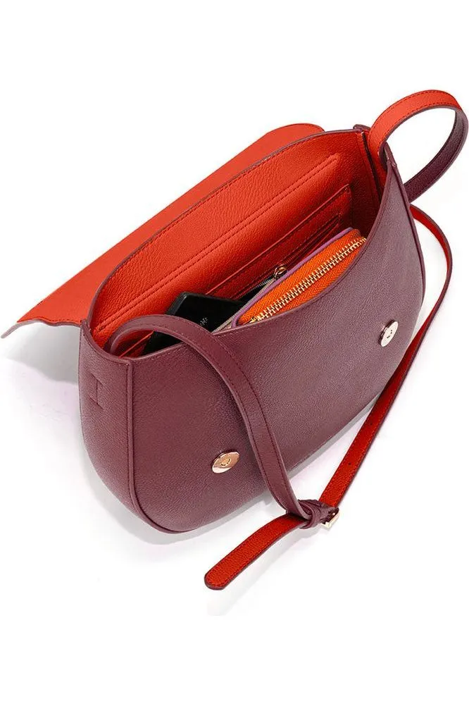 Campo Marzio Kym Saddle Bag - Plum Tangerine Tango