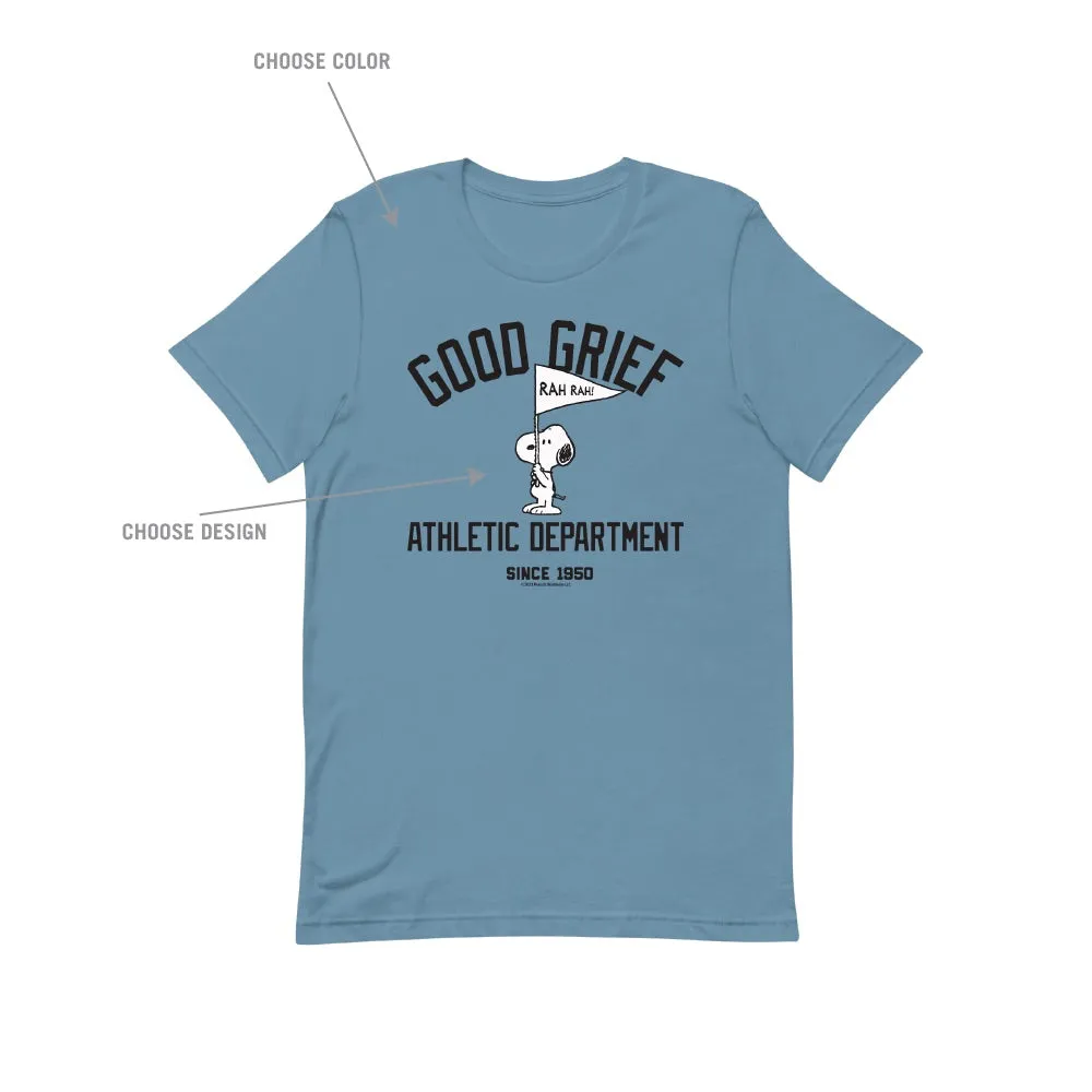 Choose Your Favorite Character Good Grief Athletic Department Customized Adult T-Shirt