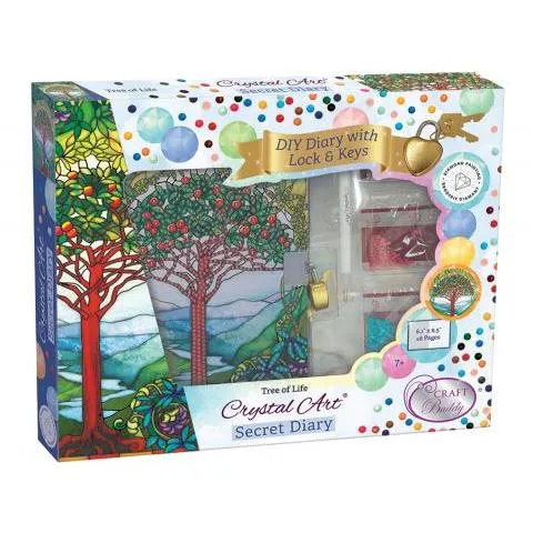 Craft Buddy DIY Crystal Art Locking Diary - Tree of Life