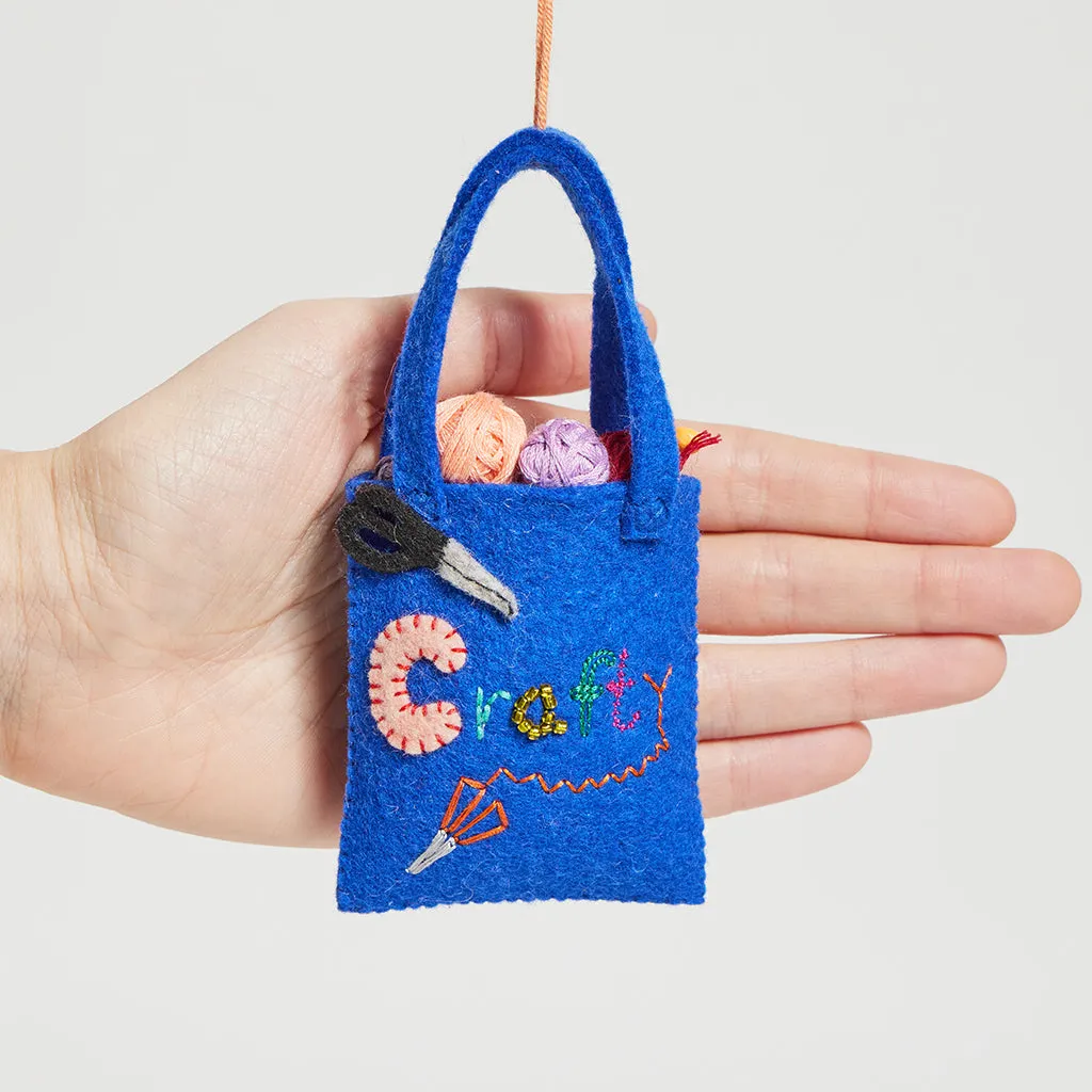 Crafty Knitting Bag Ornament