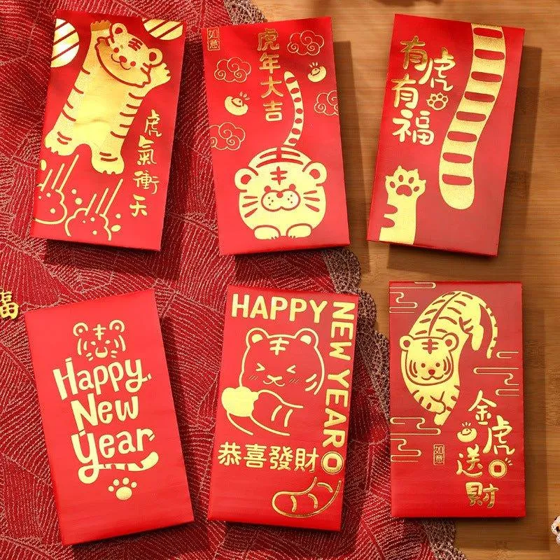 Creative Red Packet New Year Red Packet New Year Red Packet Lucky Money 6pcs NP-090027