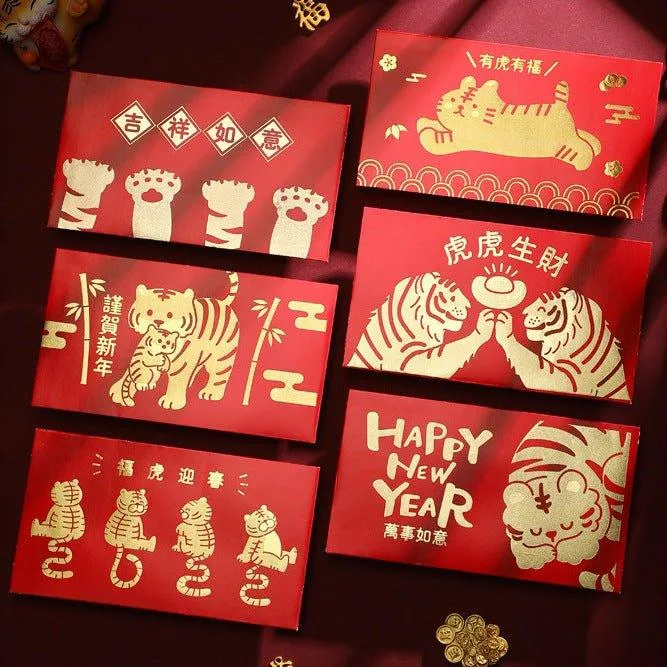 Creative Red Packet New Year Red Packet New Year Red Packet Lucky Money 6pcs NP-090027