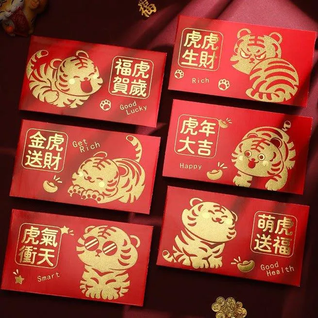 Creative Red Packet New Year Red Packet New Year Red Packet Lucky Money 6pcs NP-090027