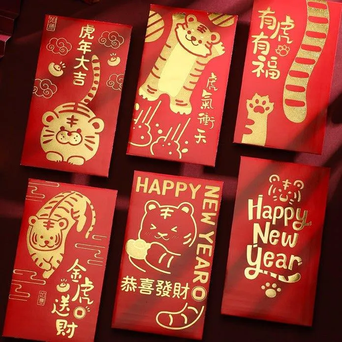 Creative Red Packet New Year Red Packet New Year Red Packet Lucky Money 6pcs NP-090027