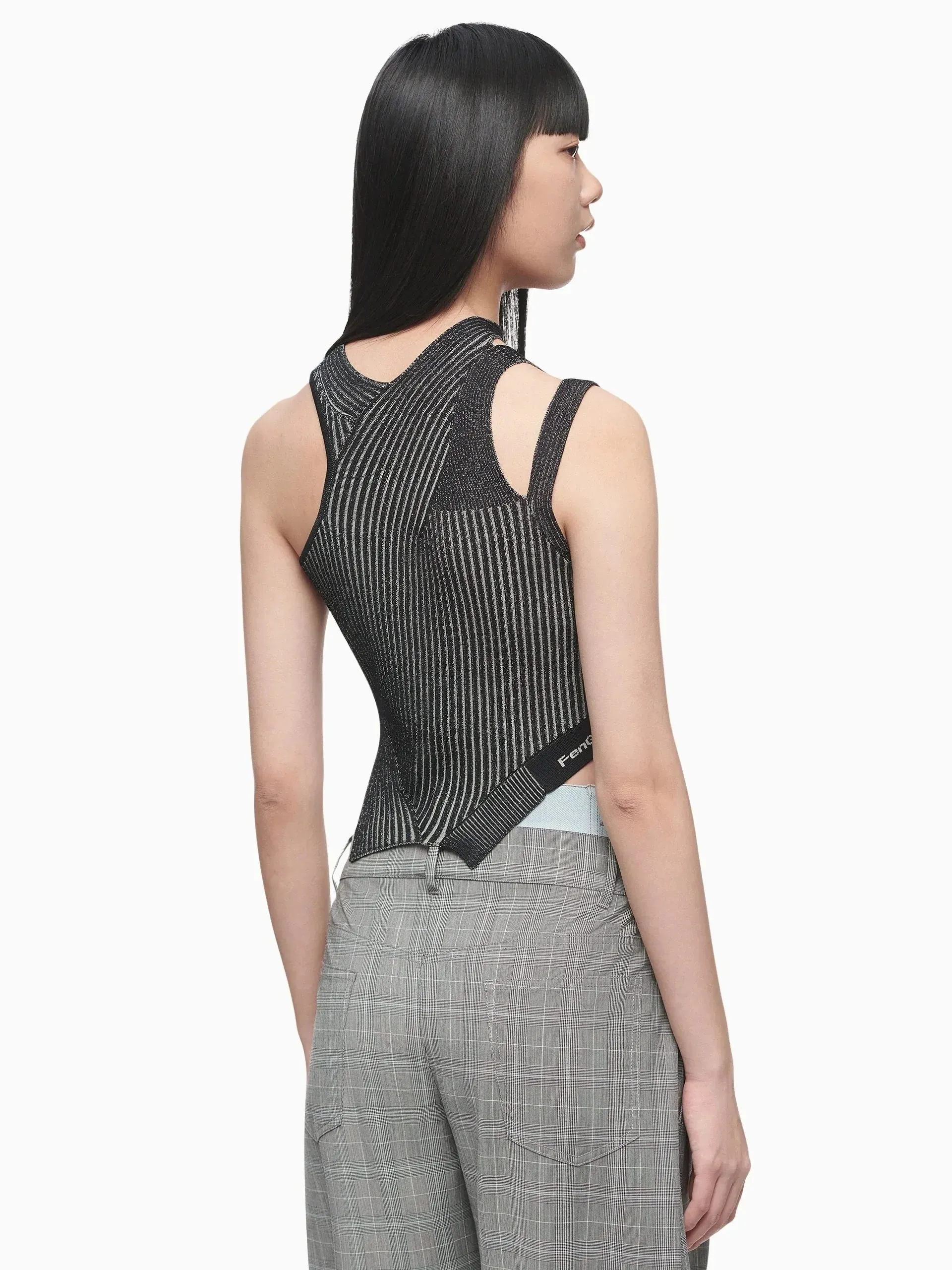 Cut Away Ribbed Knit