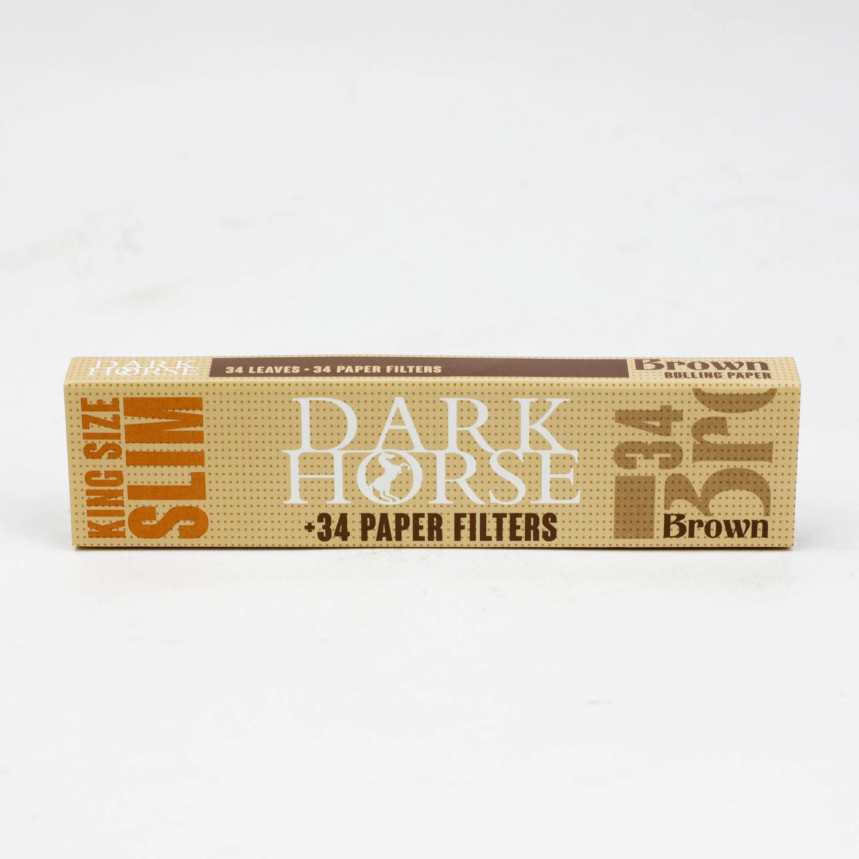 DARK HORSE King Slim Brown Rolling Paper   Filters