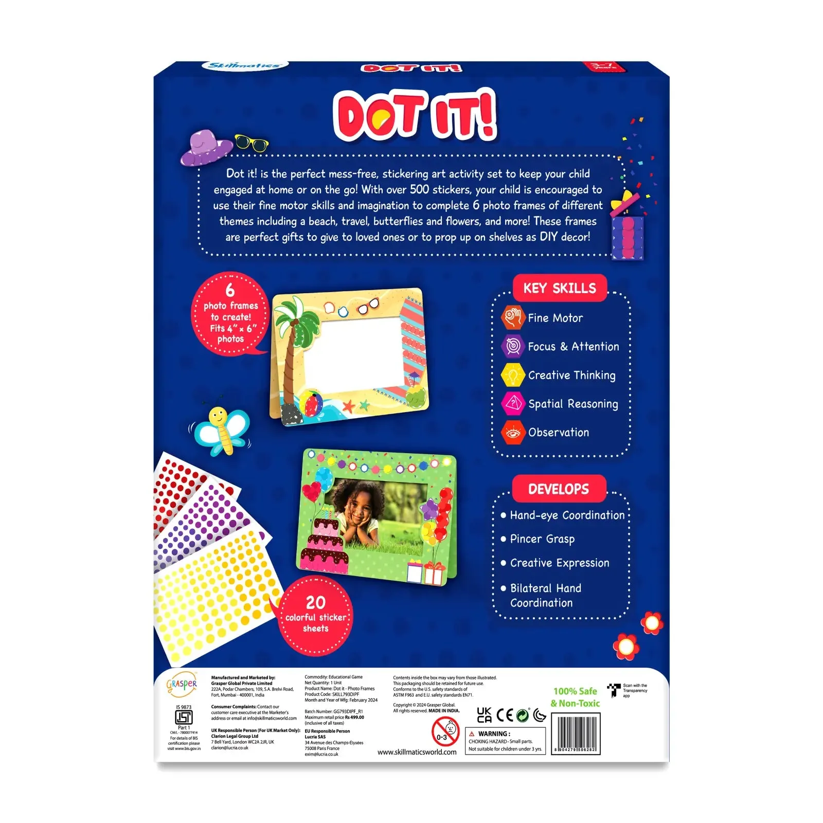 Dot it! - Photo Frames | No Mess Sticker Art (ages 3-7)