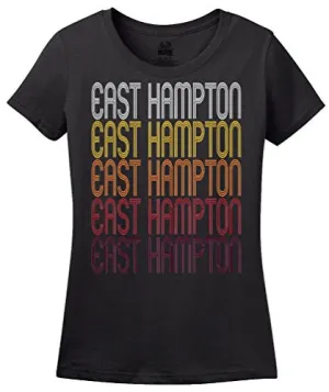 East Hampton, NY | Retro, Vintage Style New York Pride T-shirt-(Ladies,S)