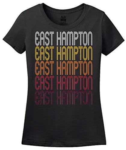 East Hampton, NY | Retro, Vintage Style New York Pride T-shirt-(Ladies,S)