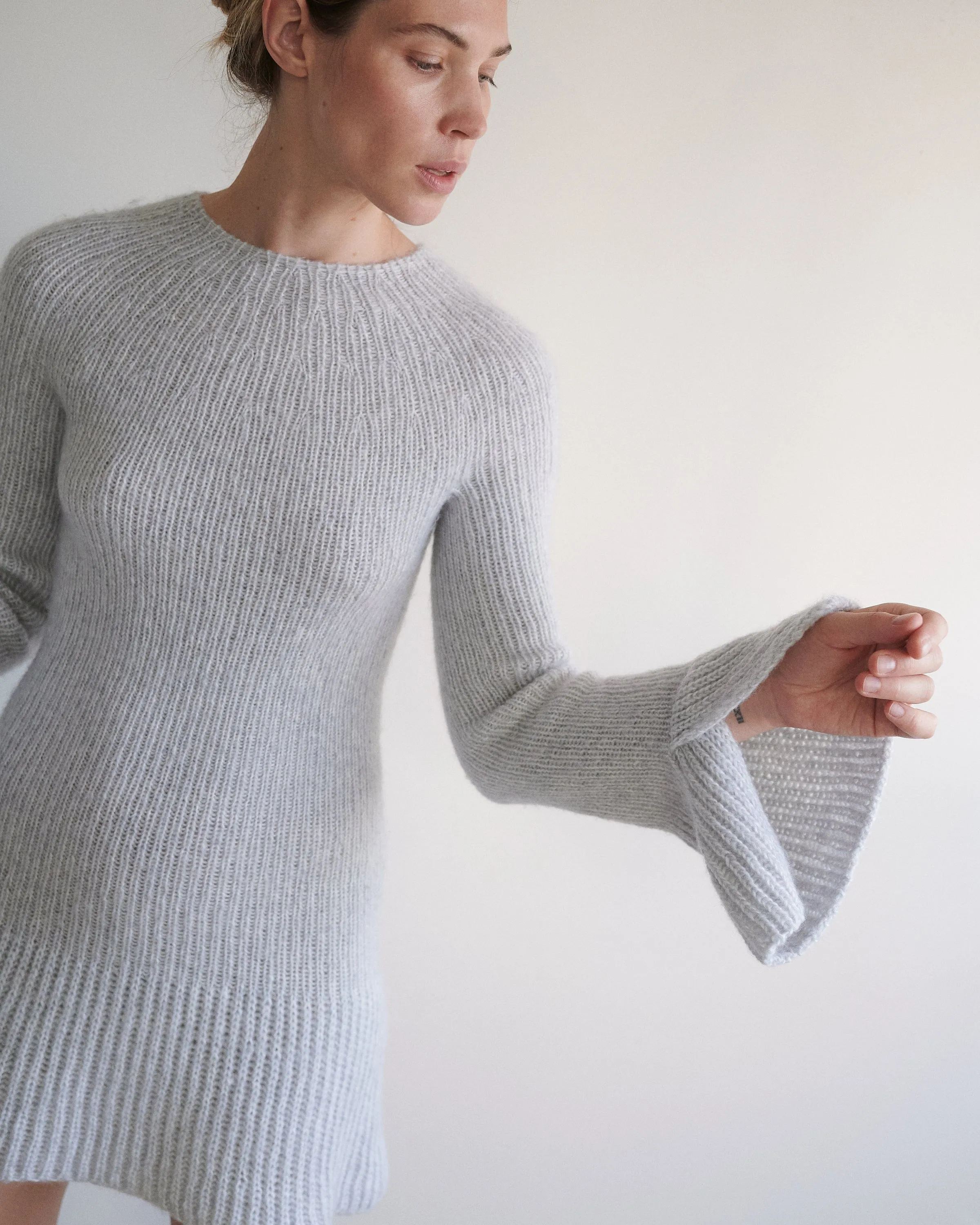 Eglė: Pebble Grey Wool Dress