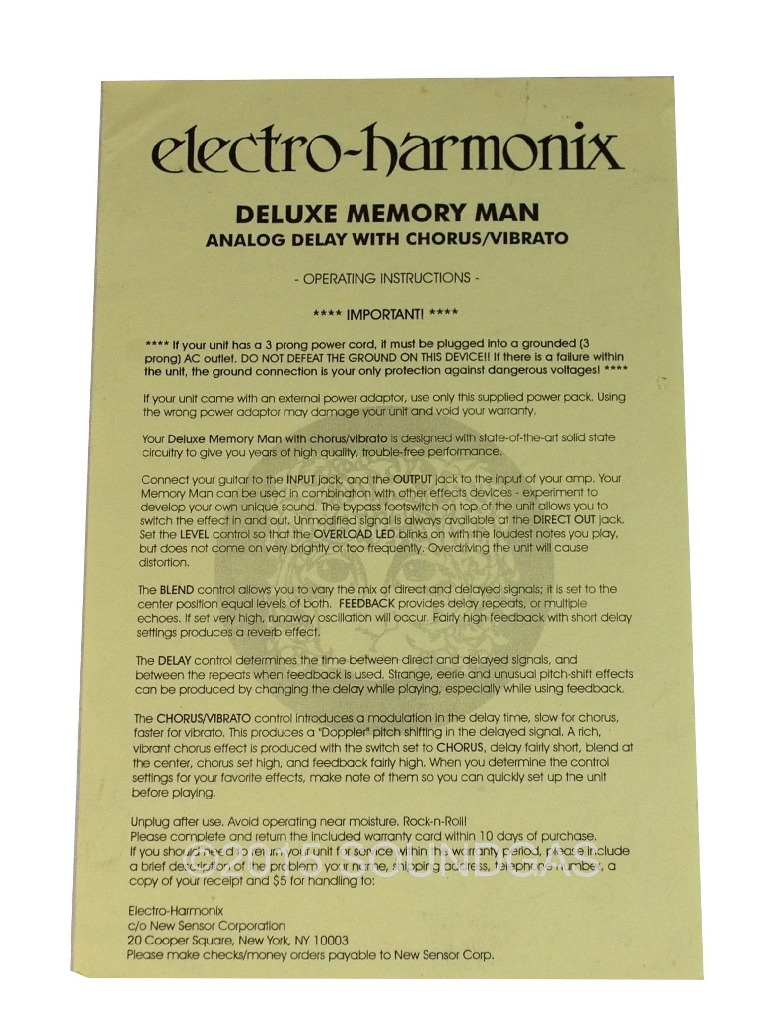 ELECTRO-HARMONIX DELUXE MEMORY MAN