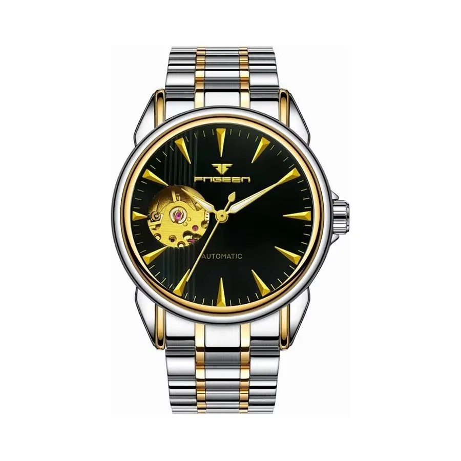 Elegant Real Belt Automatic Mechanical Watch