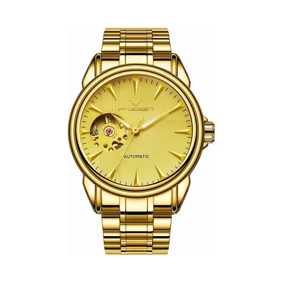 Elegant Real Belt Automatic Mechanical Watch