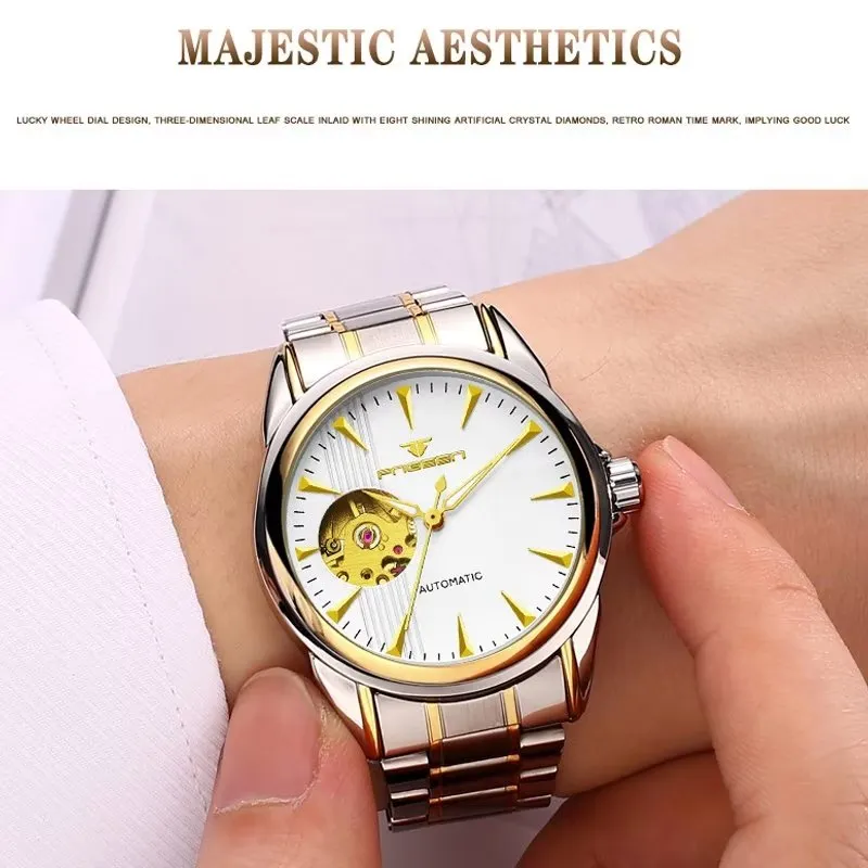 Elegant Real Belt Automatic Mechanical Watch