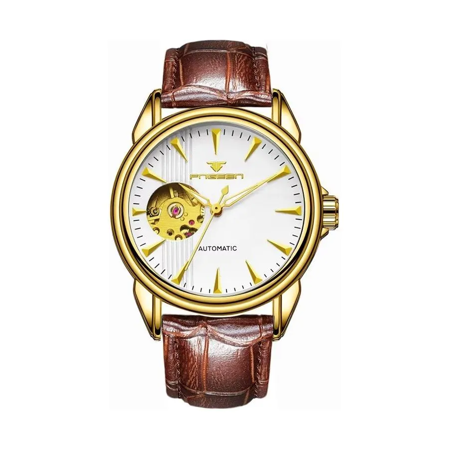 Elegant Real Belt Automatic Mechanical Watch