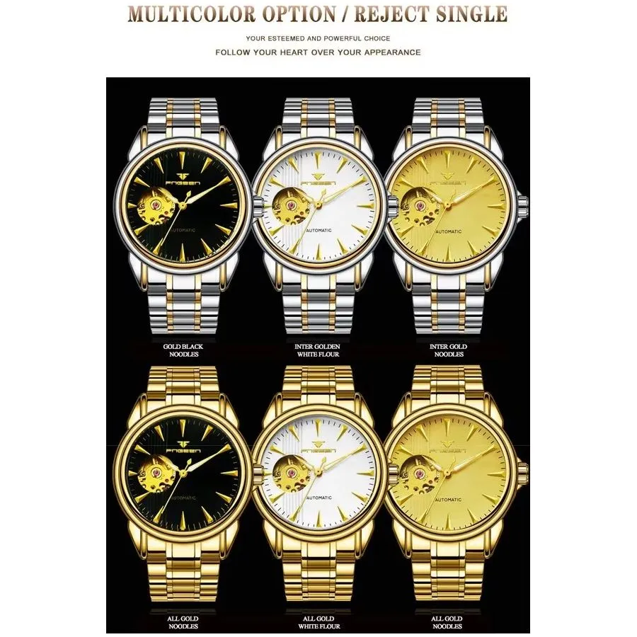 Elegant Real Belt Automatic Mechanical Watch