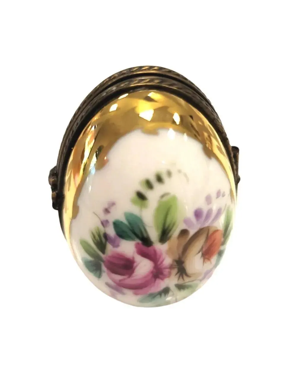 Flowered Egg Oval Picture Frame inside Vert