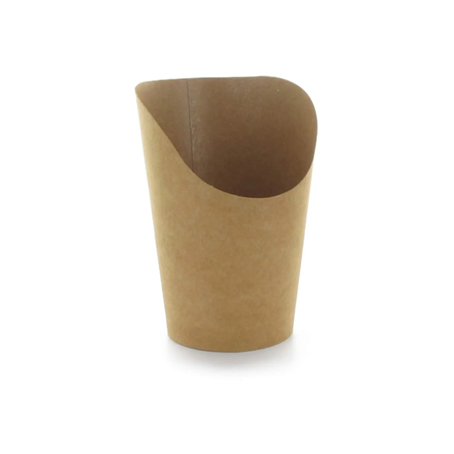 French Fry Holder - Disposable French Fries or Wrap Cup - Brown Kraft Paper Eco Friendly Paper Food Holder 5.5 oz Case of 1200