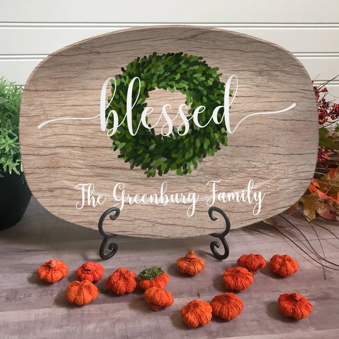 Gather - Blessed - Home - Joyful | Personalized Platter