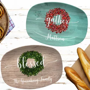 Gather - Blessed - Home - Joyful | Personalized Platter