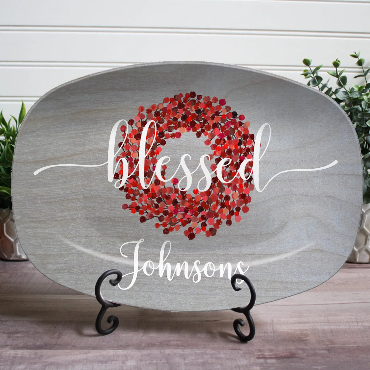 Gather - Blessed - Home - Joyful | Personalized Platter