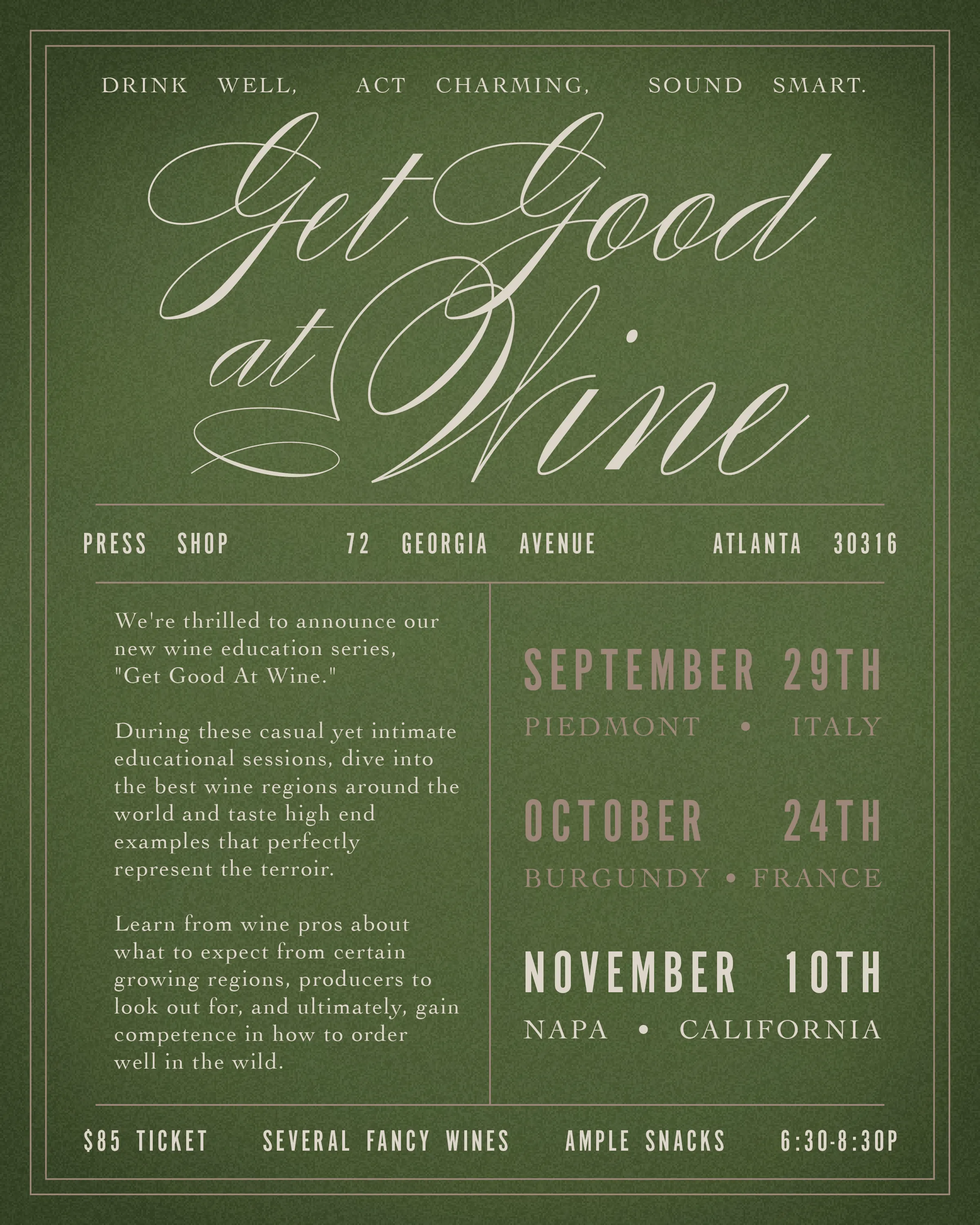 Get Good At Wine - Napa