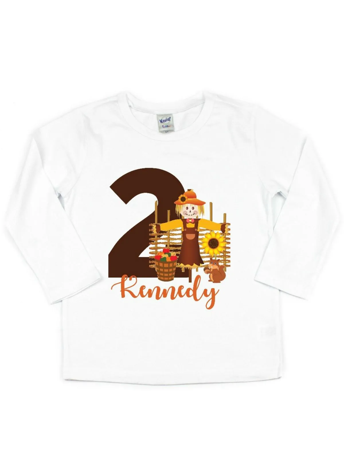 Girls Scarecrow Birthday Shirt - Personalized