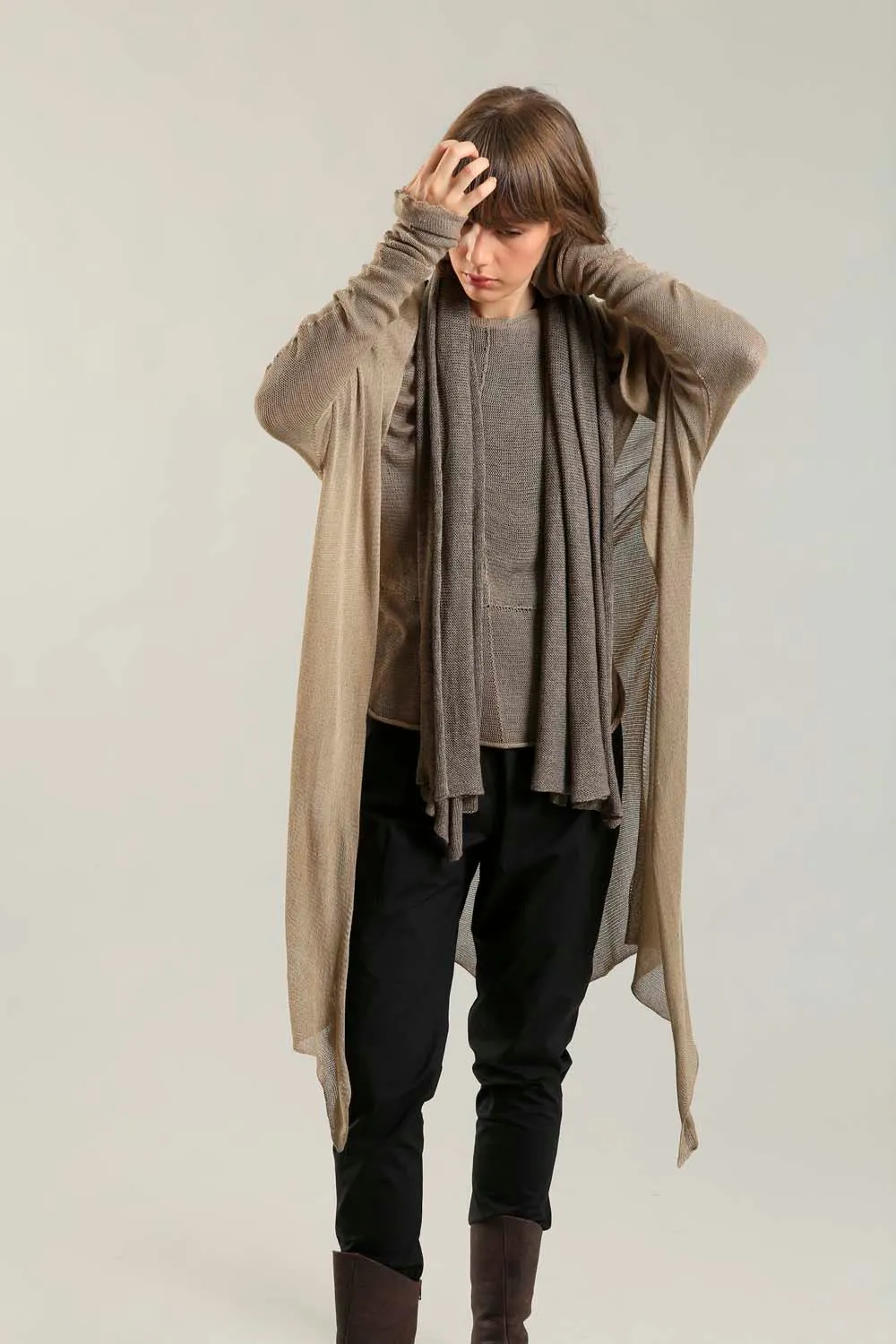 Golden Camel Long Bamboo Cardigan