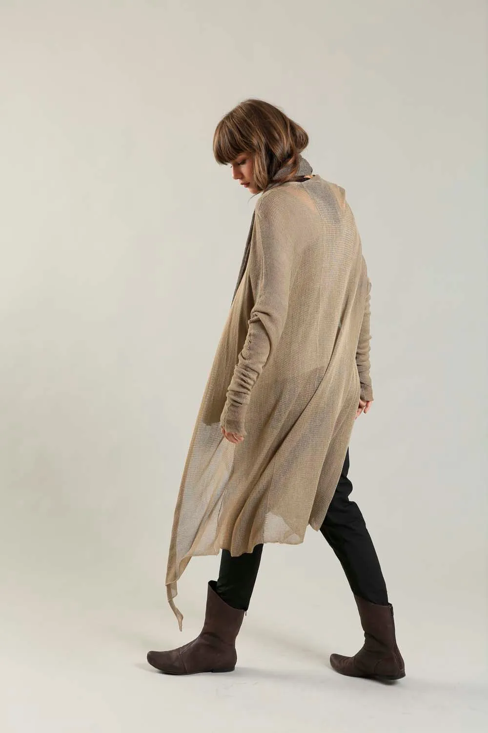 Golden Camel Long Bamboo Cardigan