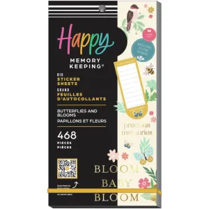 Happy Planner Memory Keeping sticker Value Pack 30/Sheets Butterflies And Blooms*